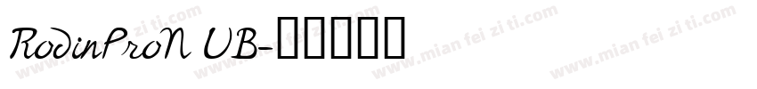 RodinProN UB字体转换